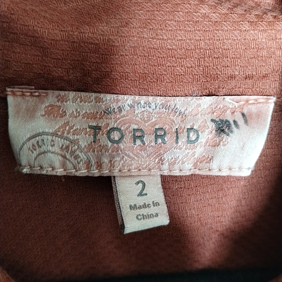 Torrid Twill Utility Anorak Jacket Hooded Women's Plus Size 2X - Picture 6 of 8